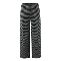 Saffron | Stripe Elasticated Drawstring Wide-Leg Jersey Trousers