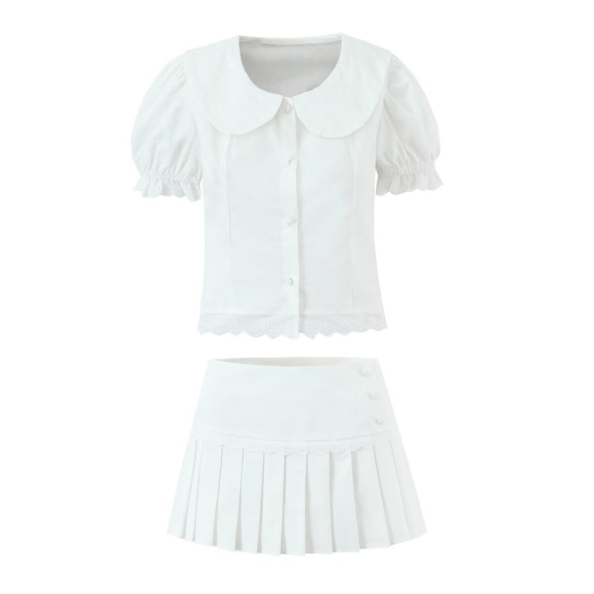 Zara | Puff Sleeve Cotton Matching Set