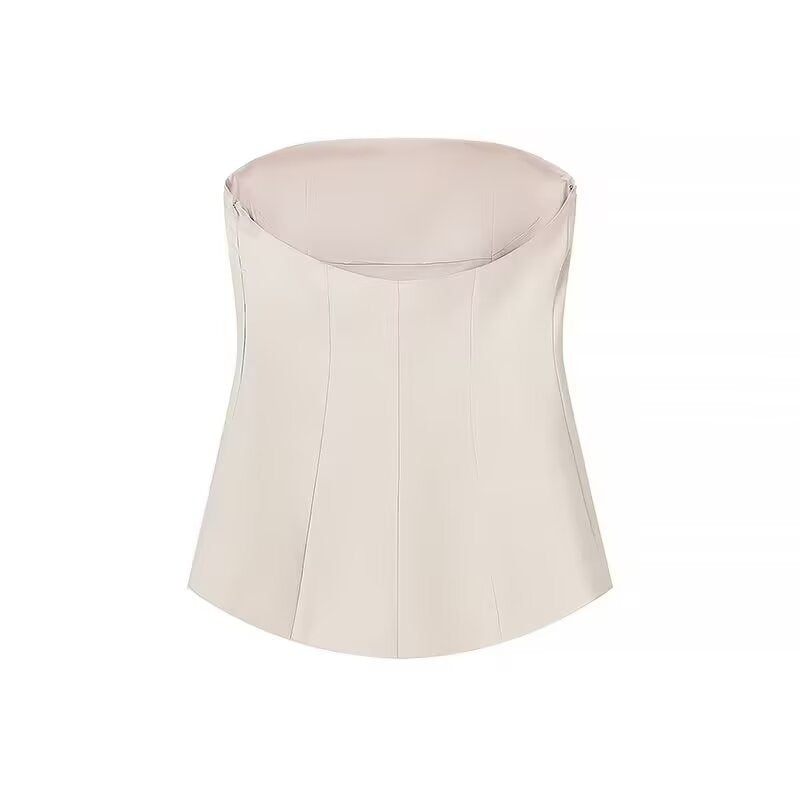 Darcy | Strapless Pleated Peplum Top
