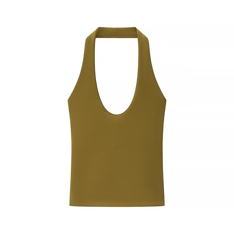 Saffron | Jersey Scoop Neck Halter Top