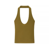 Saffron | Jersey Scoop Neck Halter Top