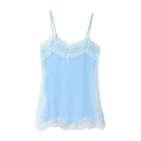 Elspeth | Scalloped Lace Trim Satin Camisole