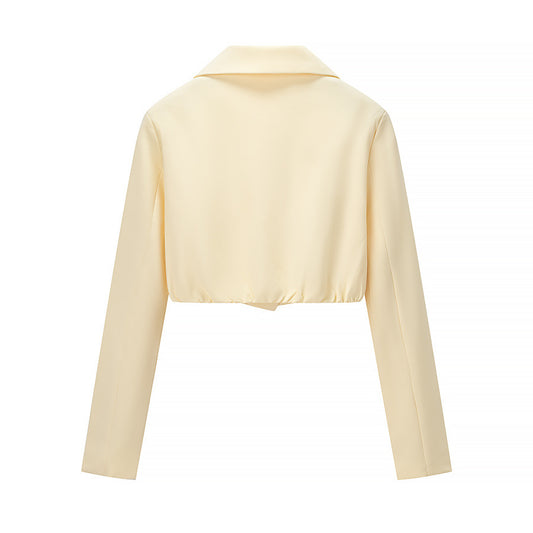 Florence | Yellow Corset & Cropped Blazer Set