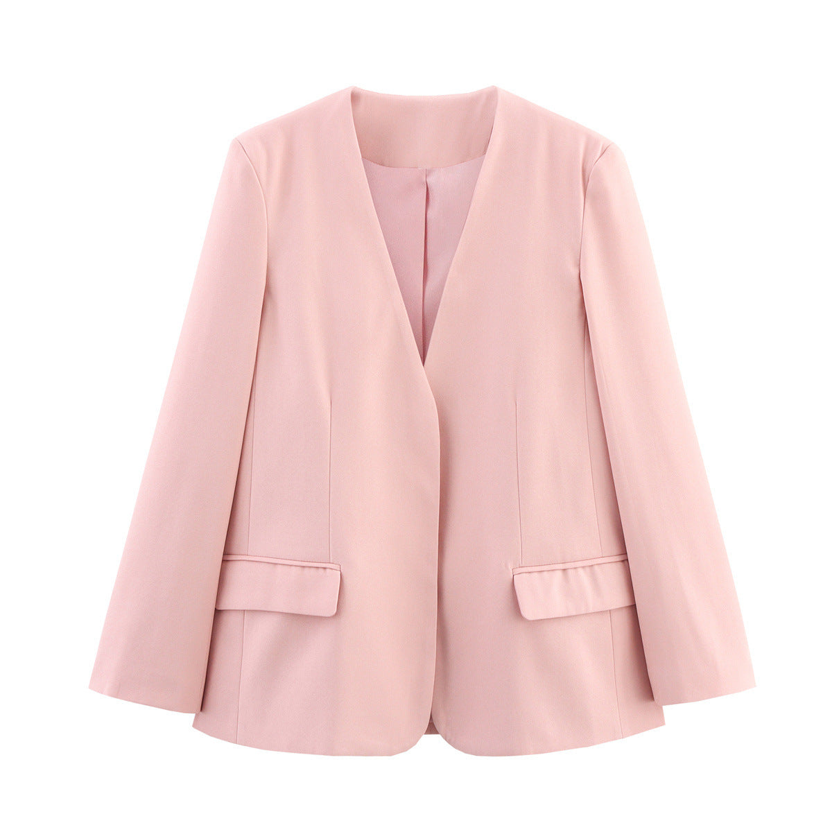 Ivy | Pink Blazer Long Sleeve Single Breasted