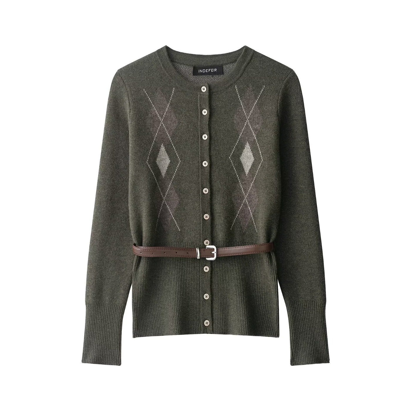 Phoebe | Argyle Fine Gauge Knit Cardigan Co-ord Set