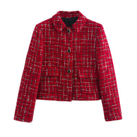 Nancy | Boucle Knit Cropped Jacket Short Set