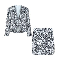 Matilda | Zebra Print Satin Blazer Co-ord Set