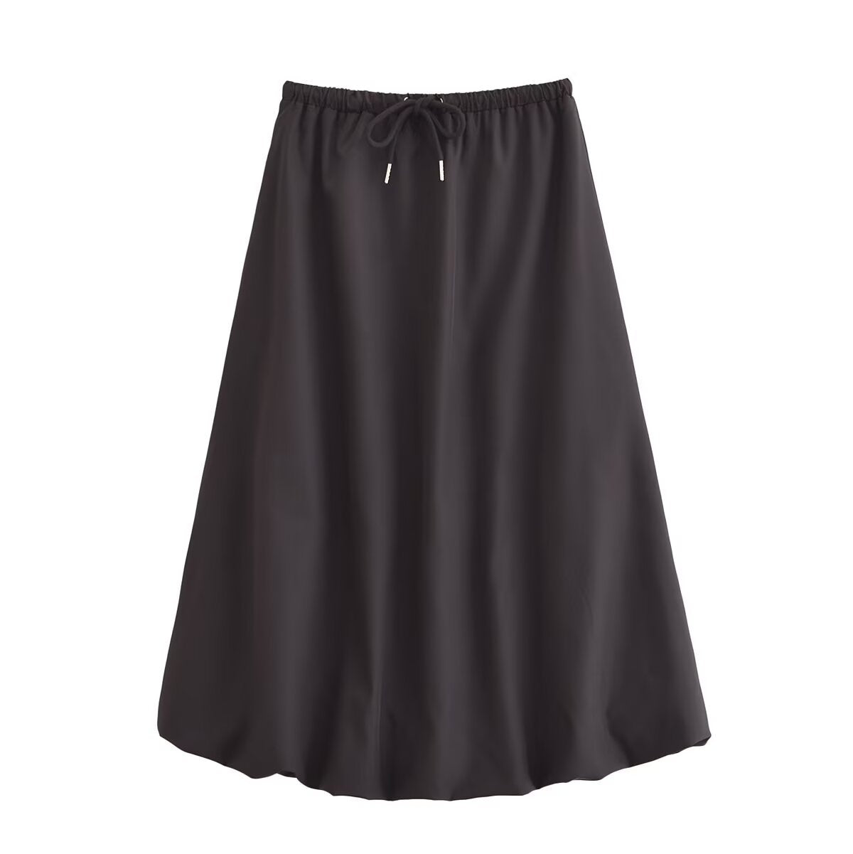 Ava | Modal Drawstring Flowy Midi Skirt