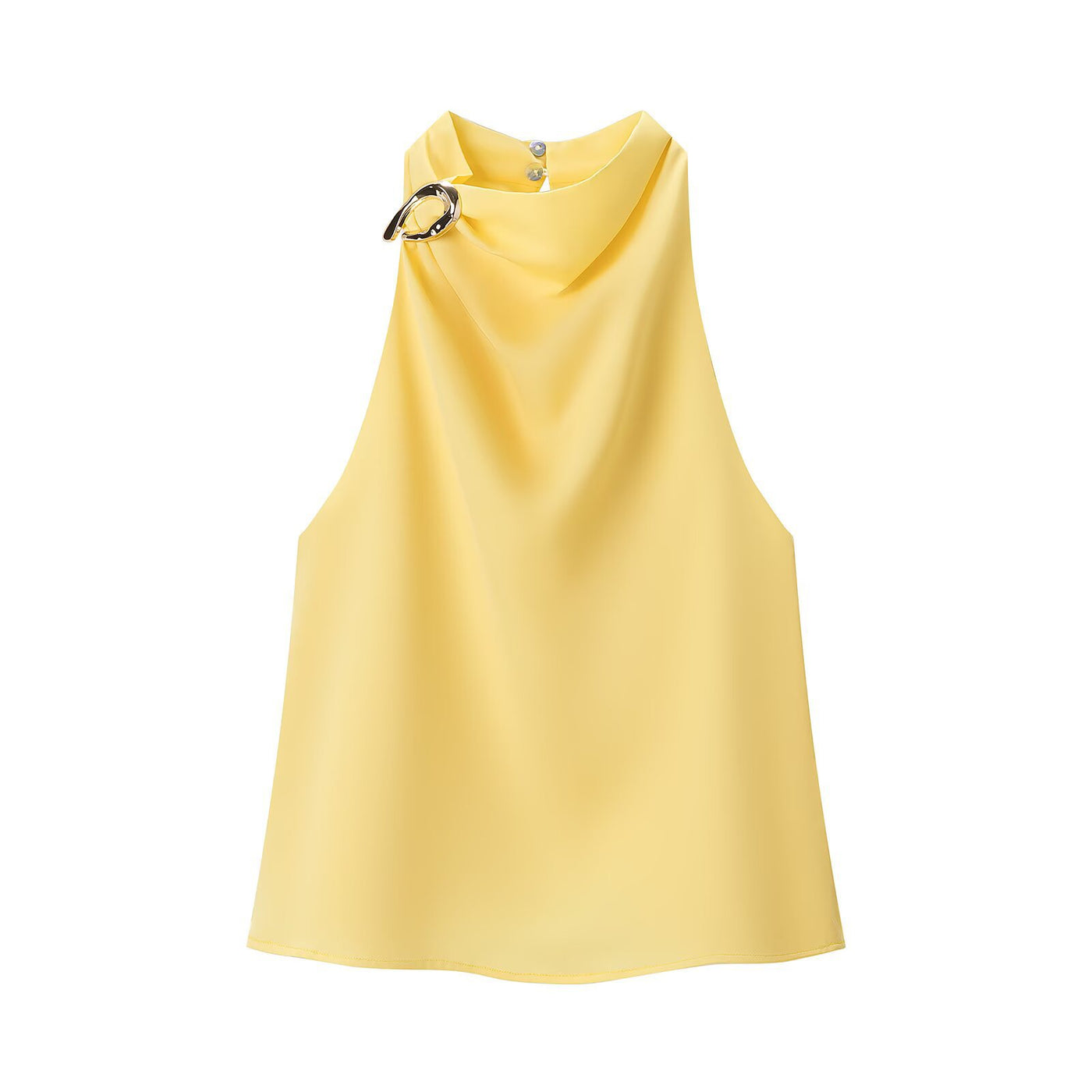 Saskia | Satin Cowl Neck Halter Top