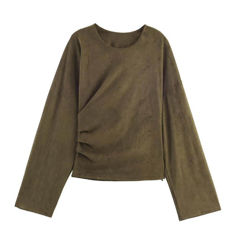 Harper | Army Green Suede Feel Two Piece Set