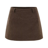 Xanthe | Fine-Wale Corduroy High-Waist Mini Skirt