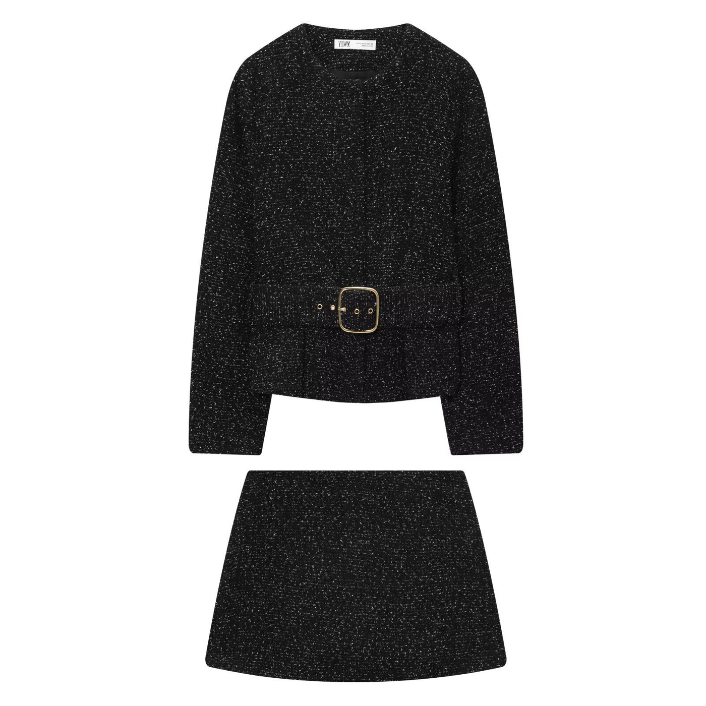Bonnie | Textured Knit Jacket Mini Skirt Co-ord Set