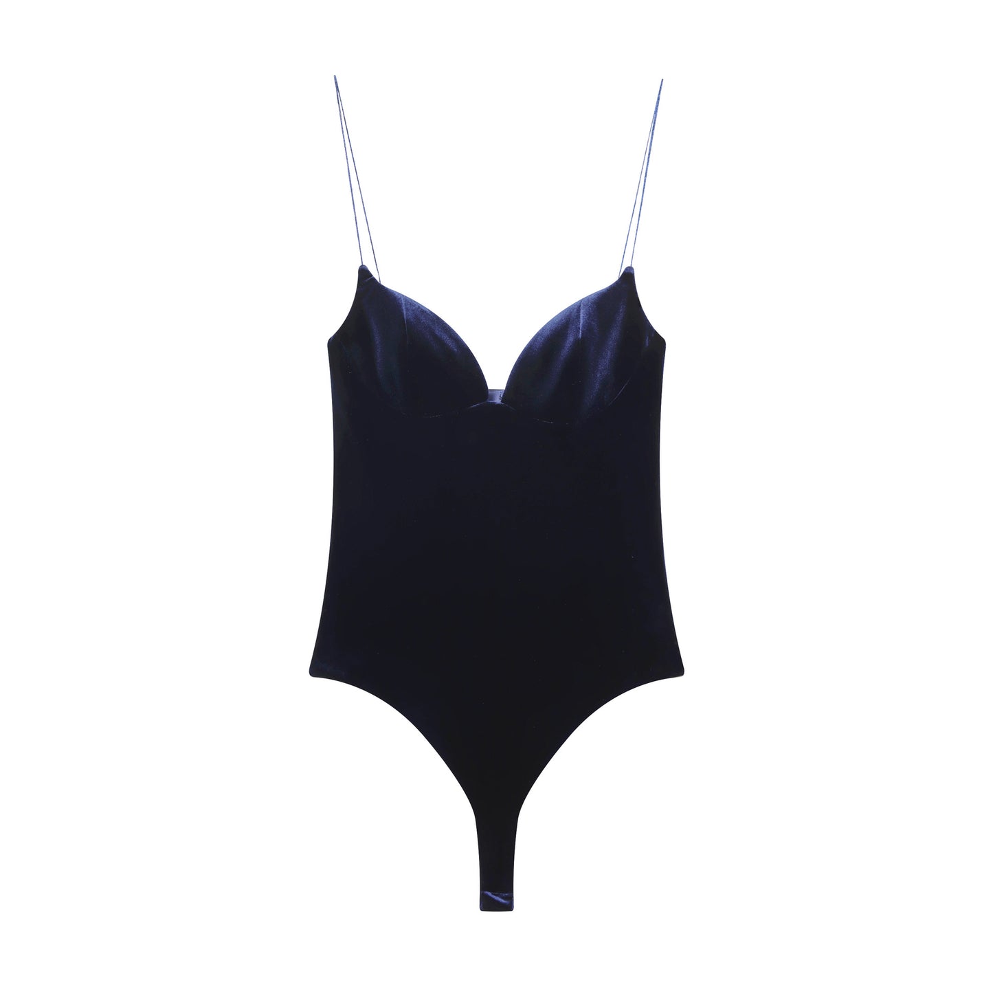 Rhea | Elegant Velvet Corset Top Black Spaghetti Strap