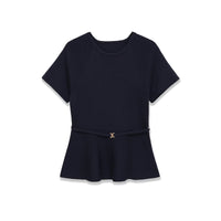 Margot | Belted Peplum Top