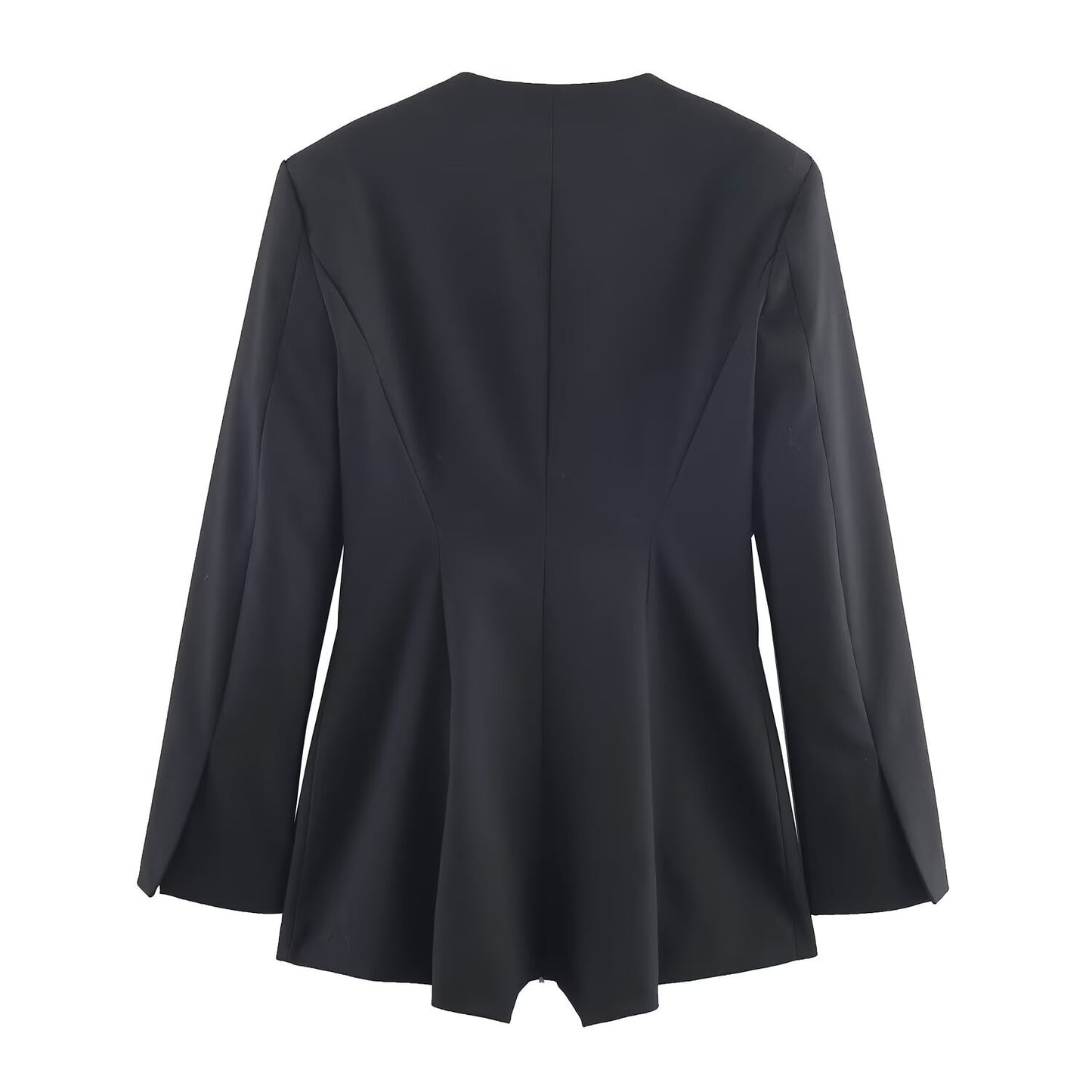 Demi | Elegant Tailored Blazer Romper Black Long Sleeve