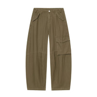 Amelia | High-Waist Utility Cargo Wide-Leg Trousers with Flap Pockets