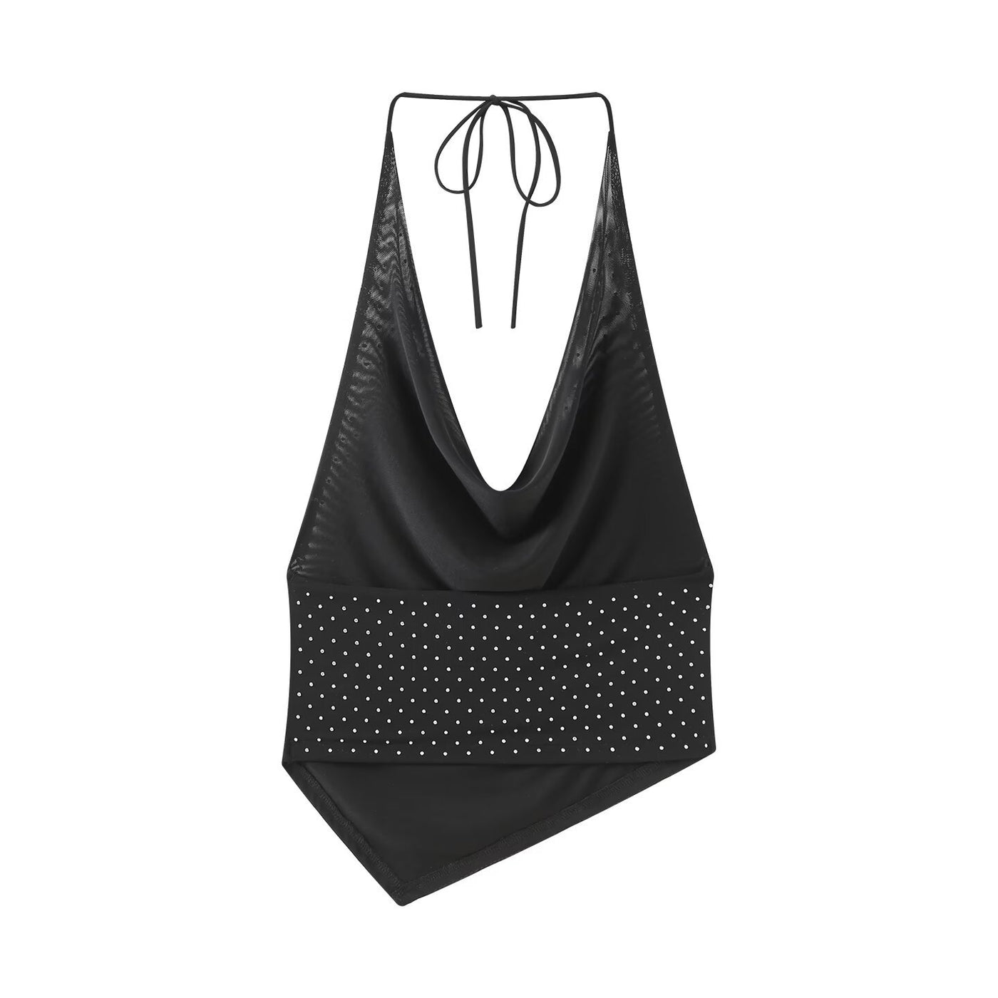 Primrose | Polka Dot Cowl Neck Halter Top