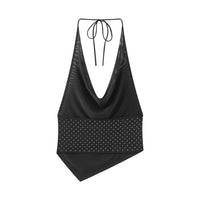 Primrose | Polka Dot Cowl Neck Halter Top