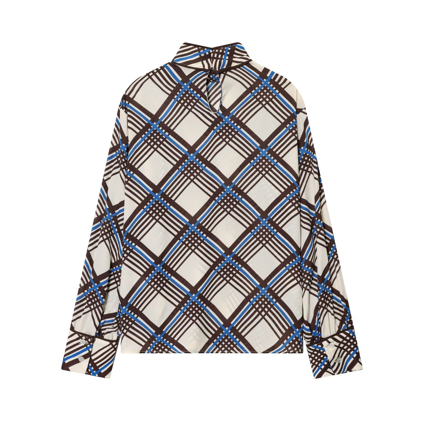 Camille | Smart Casual Checked Long Sleeve Top