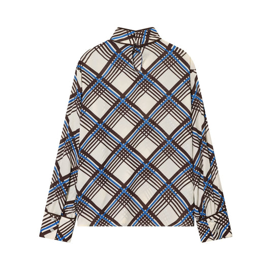 Camille | Smart Casual Checked Long Sleeve Top