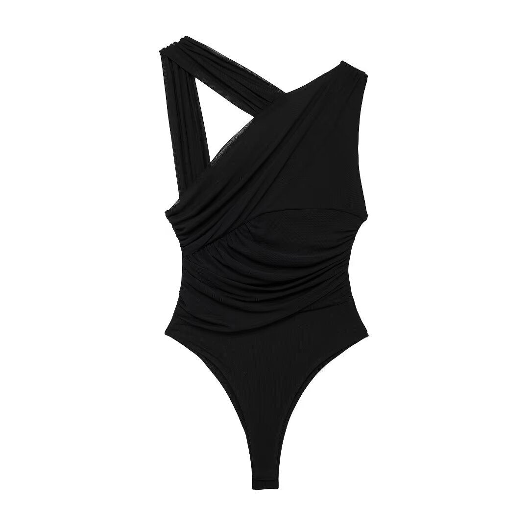 Darcie | Sheer Leopard Print Mesh Cowl Top in 6 Colours