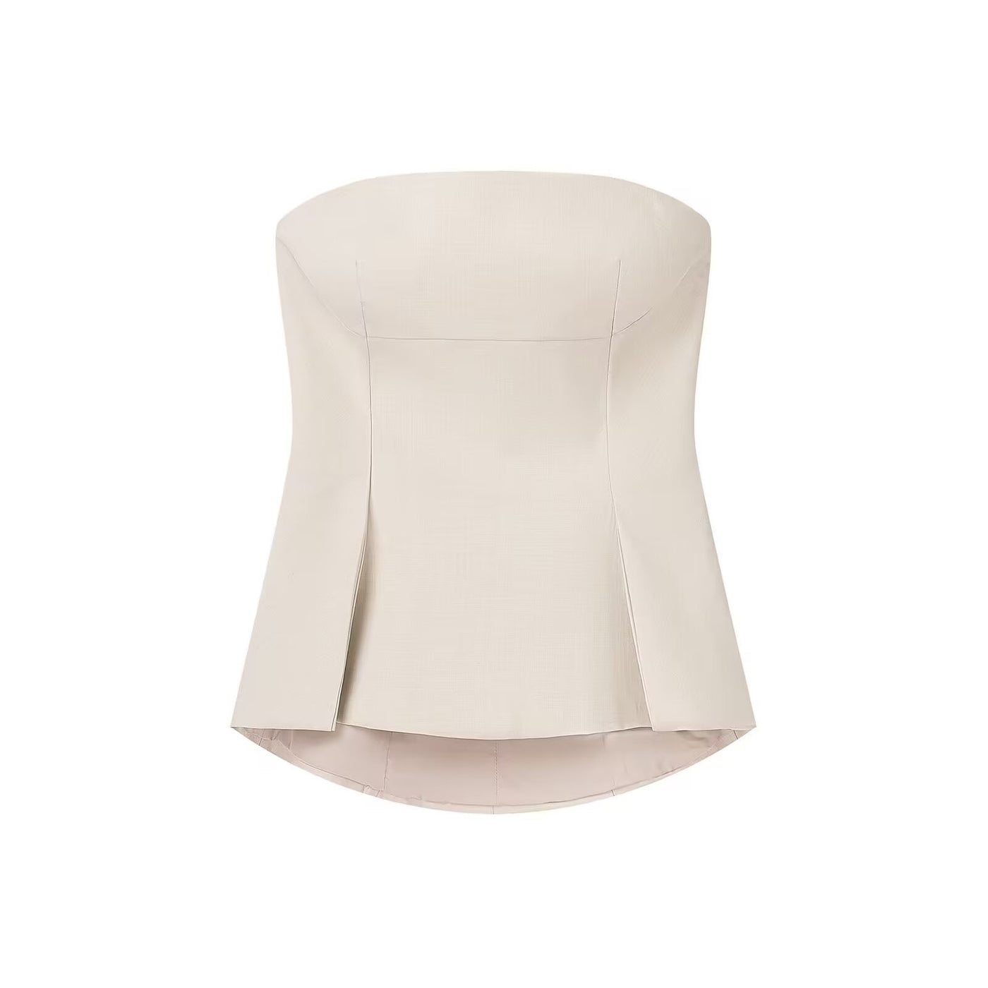 Darcy | Strapless Pleated Peplum Top