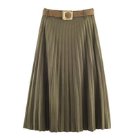 Tessa | Fine Pressed Pleat Midi Skirt