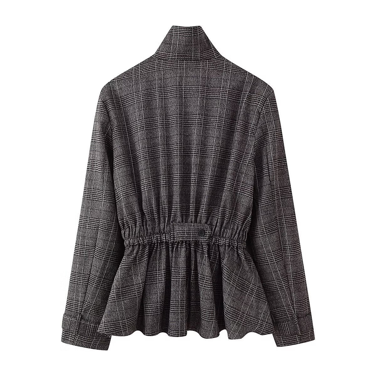 Holly | Subtle Plaid Tailored Wide Leg Trouser Set