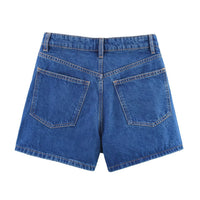 Marnie | Crossover High-Waist Denim Shorts