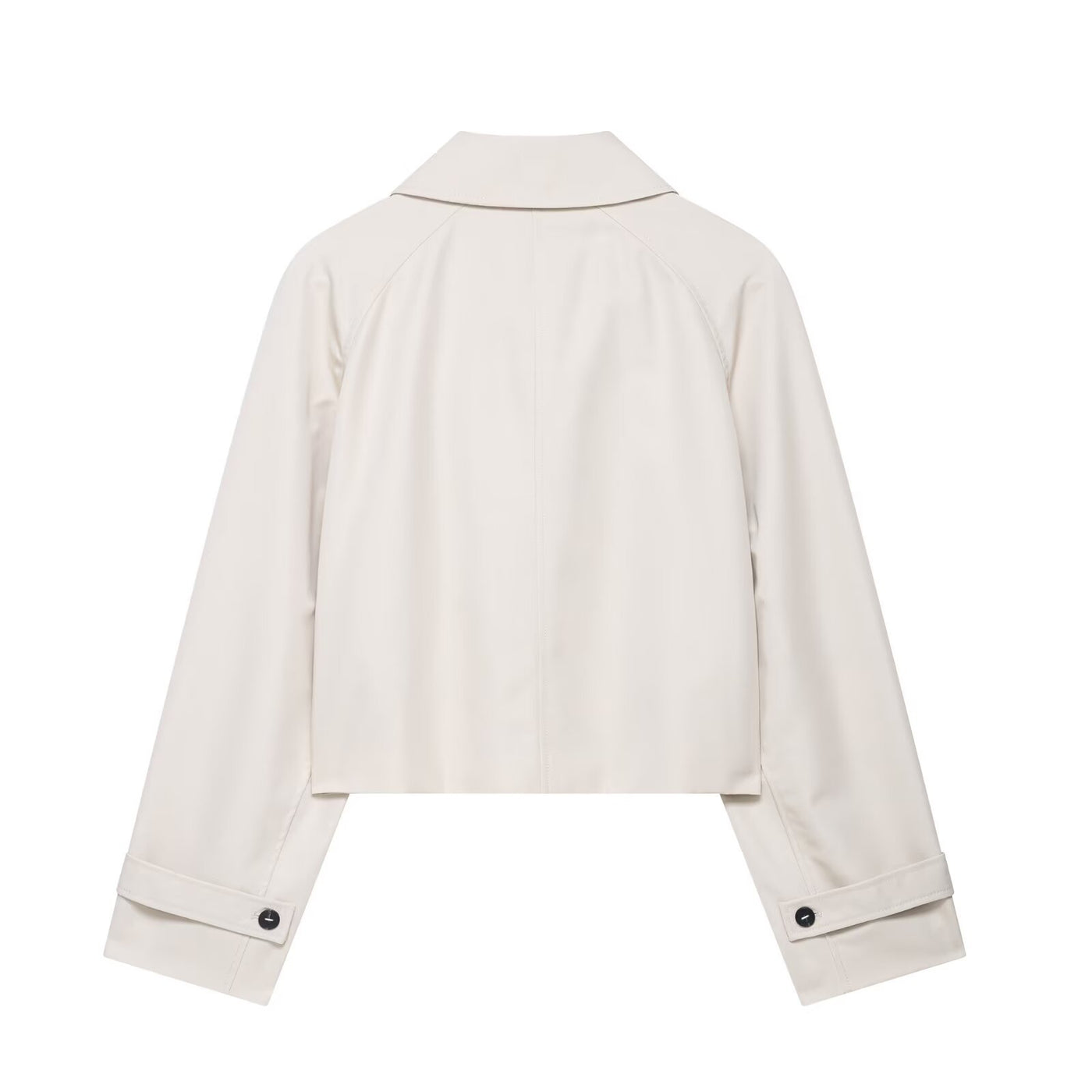 Lily | Cream Cropped Button-Front Jacket