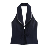 Brianna | Piped Halter Neck & Mini Skirt Co-ord Set