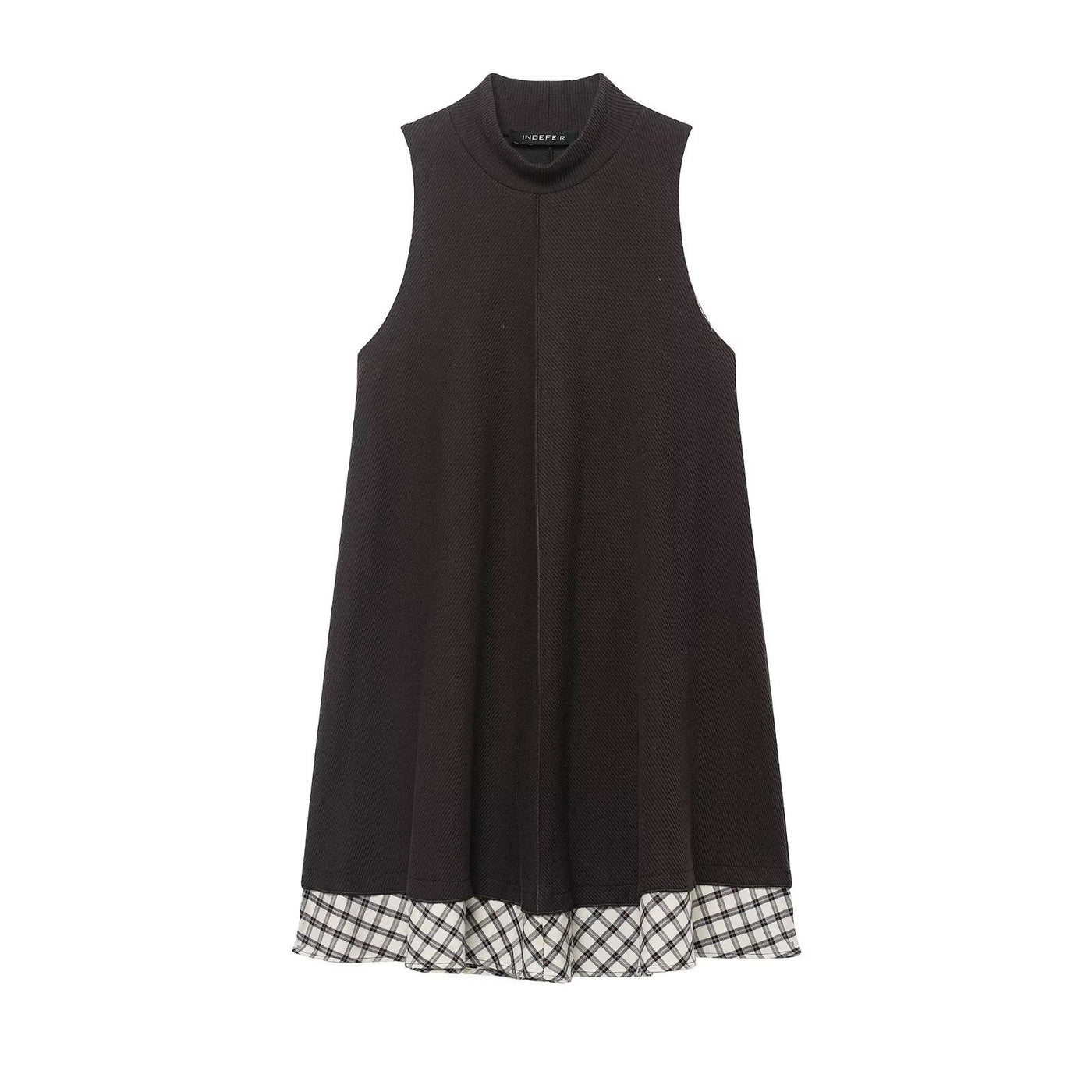 Eleanor | Mock Neck Ribbed Mini Dress