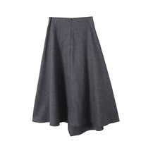 Darcie | Asymmetric Hem A-Line Midi Skirt