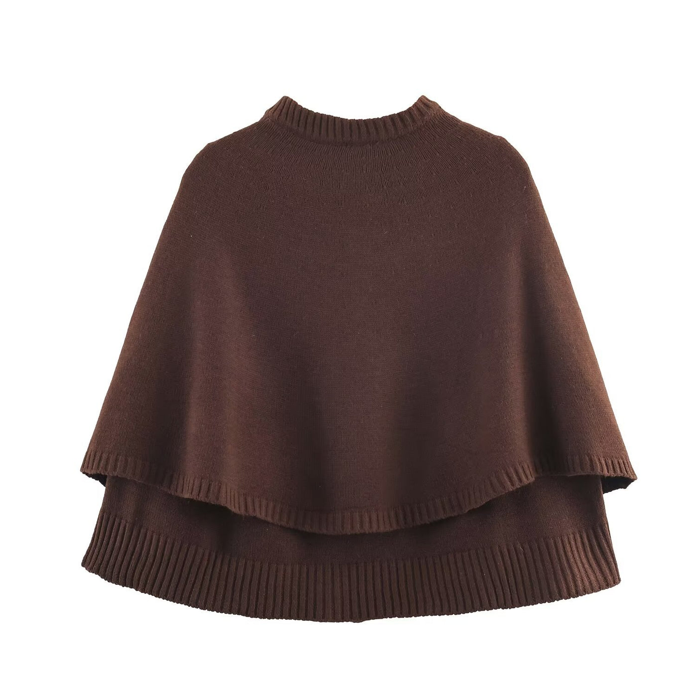 Eliza | Cape Sleeve Gold Button Ribbed Trim Relaxed Cropped Knit Cardigan