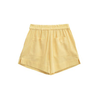 Mila | High-Waist Elasticated Button-Front Linen Shorts