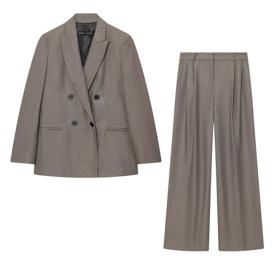 Aria | Smart Casual Beige Suit Double Breasted