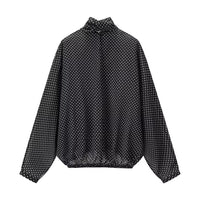 Lucy | Polka Dot Chiffon Tie Neck Matching Set