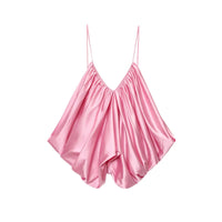 Juliet | Silk Gathered V-Neck Camisole Top