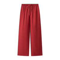 Eliza | Drawstring Waist Wide-Leg Linen Trousers with Side Pockets
