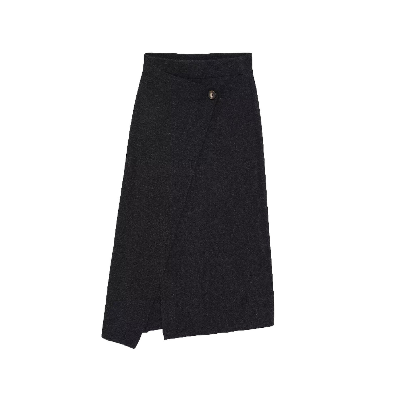 Millie | Jersey Asymmetric Wrap Midi Skirt