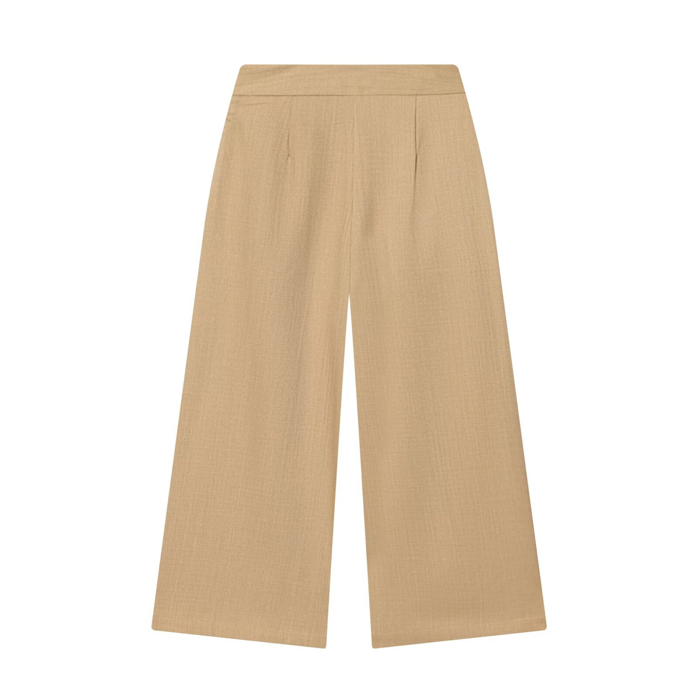 Xanthe | High-Waist Gold Button Wide-Leg Tailored Trousers