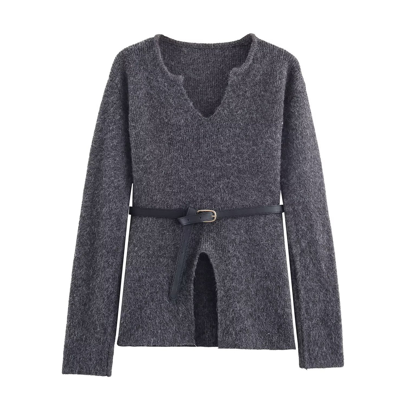 Lyla | Notched V-Neck Soft Knit Co-ord Set