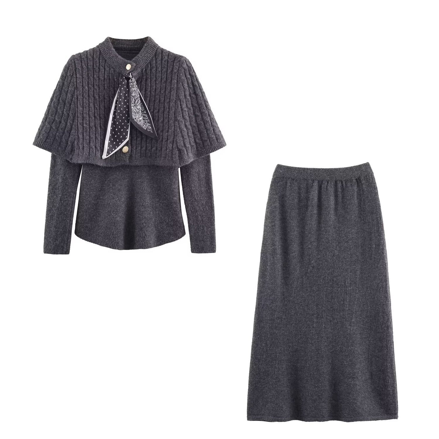 Nora | Fine Gauge Knit Midi Dress Co-ord Set