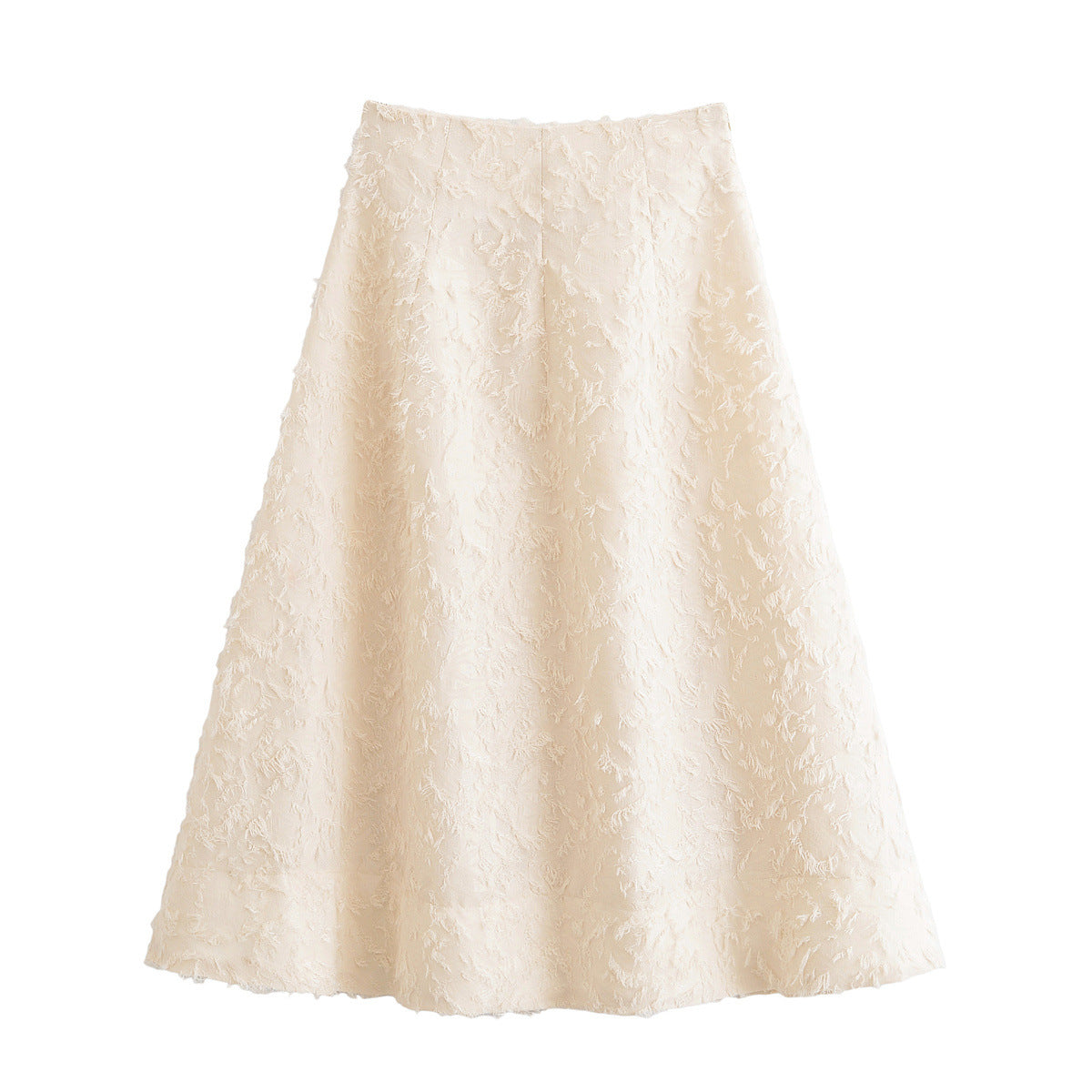 Ivy | High-Rise Textured A-Line Midi Skirt