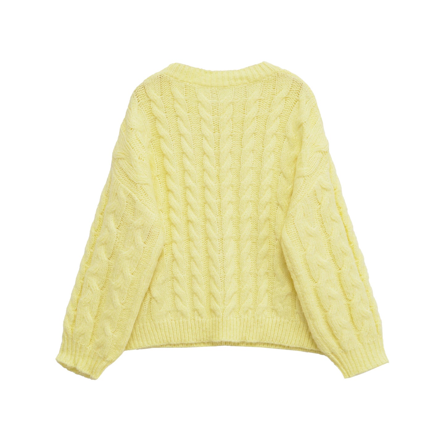 Thea | Knitted Top Cable Cream Long Sleeve
