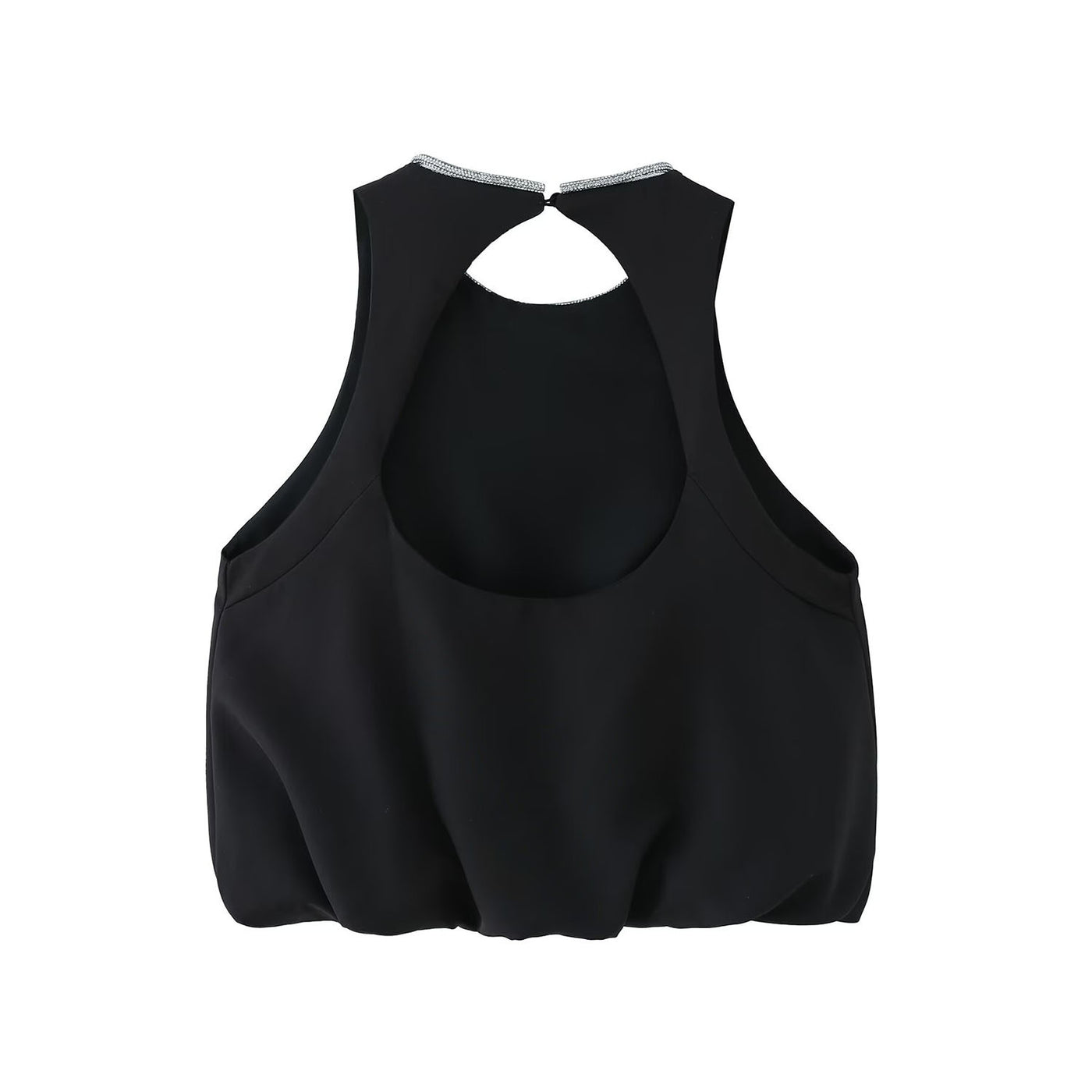Blythe | Keyhole Cut-Out Embellished Halter Top