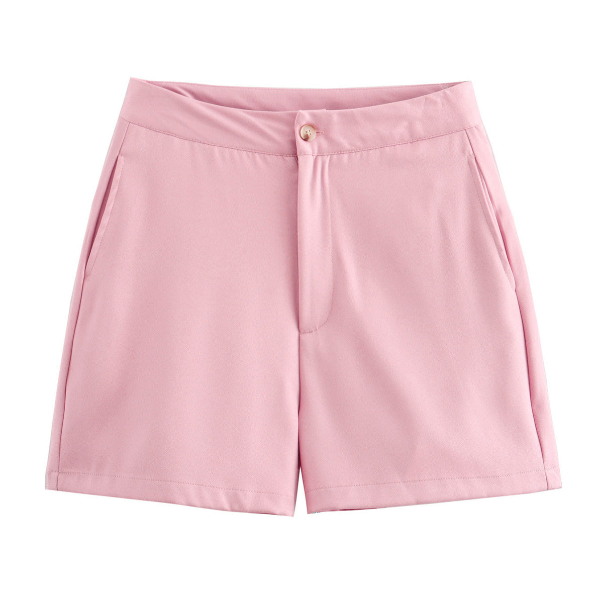 Erin | Flat-Front Tailored Shorts with Button and Zip Closure