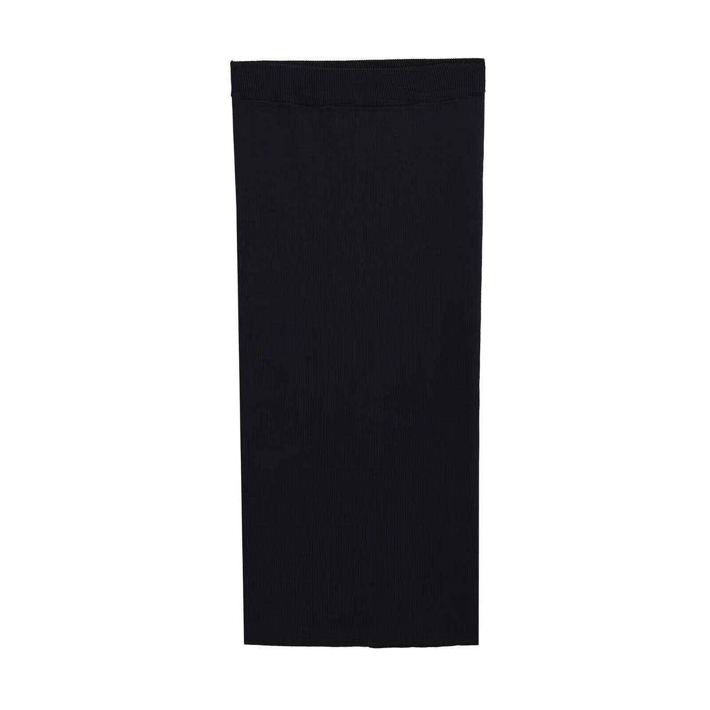 Victoria | Ribbed Knit High-Waisted Bodycon Midi Skirt