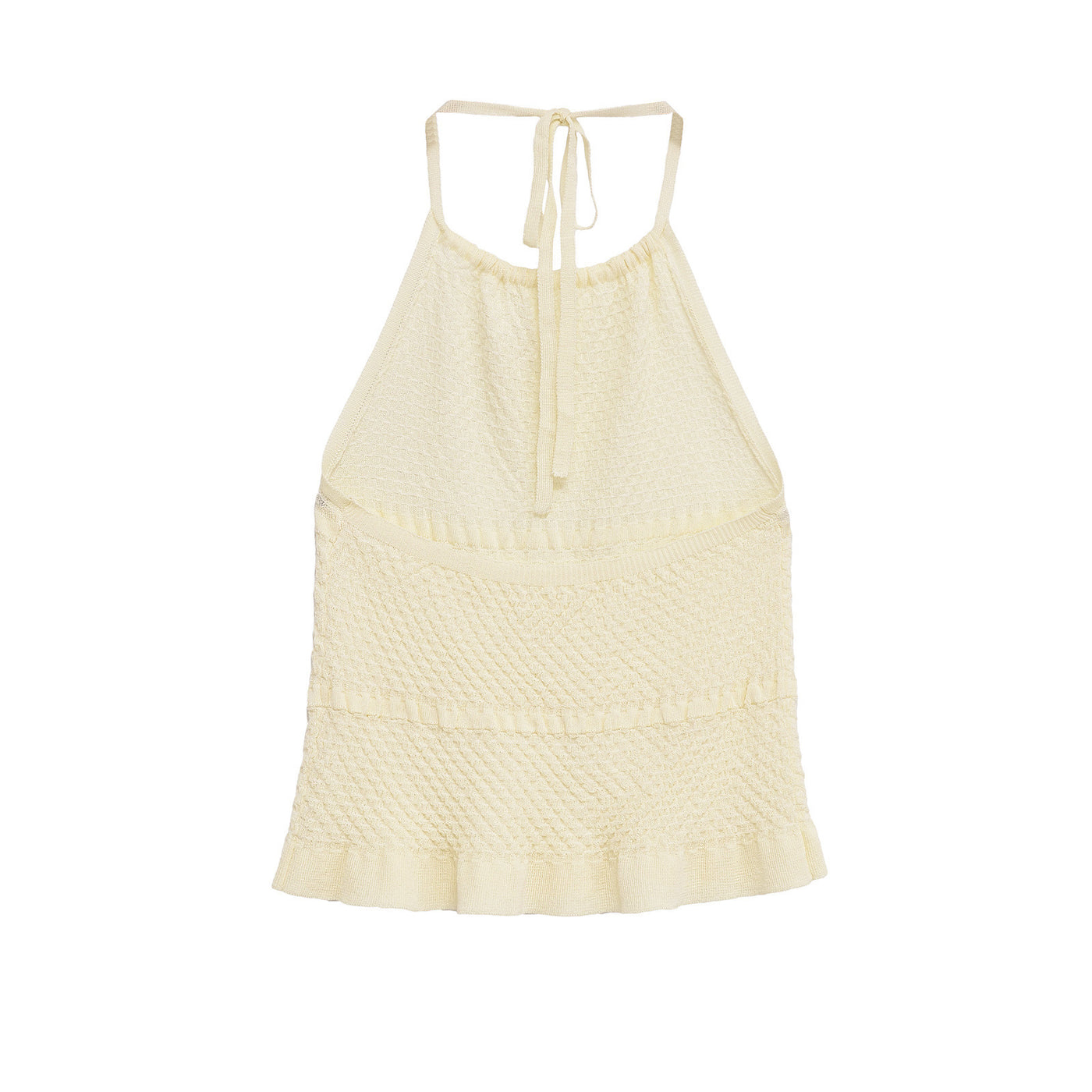 Eleanor | Ribbed Crochet Halter Neck Top