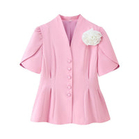 Francesca | Fitted Peplum Top